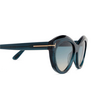 Tom Ford TONI Sunglasses 92P shiny blue - product thumbnail 3/4