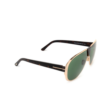 Lunettes de soleil Tom Ford VINCENZO 28N rose gold - Vue trois quarts