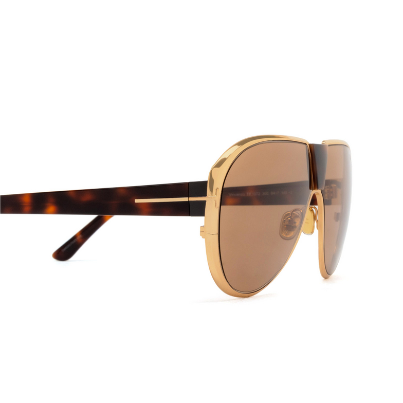 Lunettes de soleil Tom Ford VINCENZO 30E shiny gold - 3/4