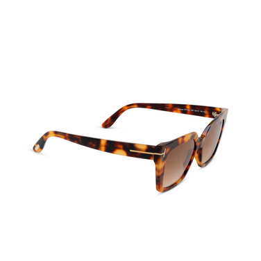 Gafas de sol Tom Ford WINONA 53F blonde havana - Vista tres cuartos