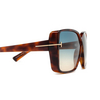 Occhiali da sole Tom Ford YVONNE 53P blonde havana - anteprima prodotto 3/4