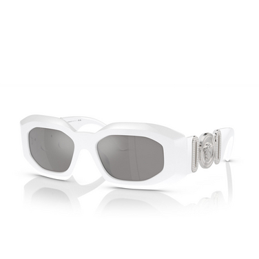 Lunettes de soleil Versace Maxi Medusa Biggie 314/6G white - Vue trois quarts