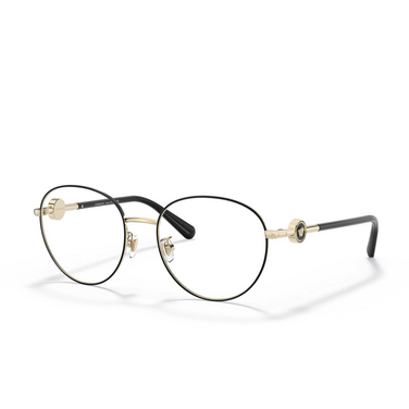 Occhiali da vista Versace VE1273D 1433 gold / black - tre quarti