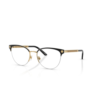 Versace VE1297 Eyeglasses 1516 gold / matte black - three-quarters view