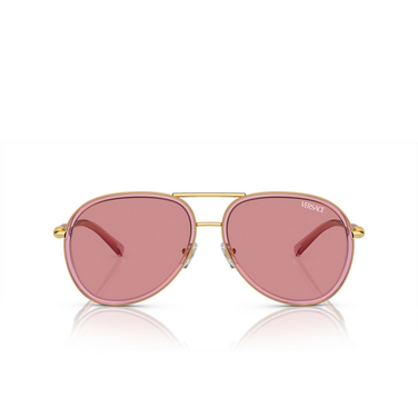 Gafas de sol Versace VE2260 100284 pink transparent - Vista delantera