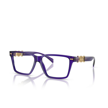 Gafas graduadas Versace VE3335 5419 purple transparent - Vista tres cuartos