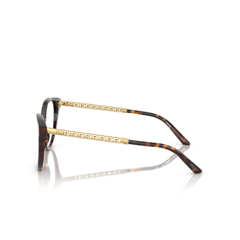 Versace VE3353 Eyeglasses 108 havana - 3/4