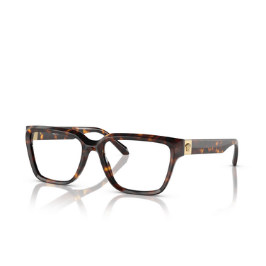 Versace VE3357 Eyeglasses 108 havana - three-quarters view