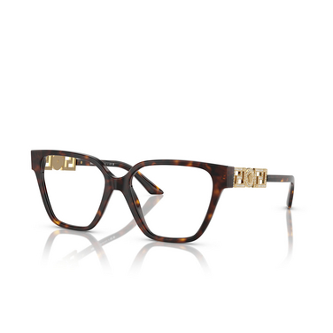Versace VE3358B Eyeglasses 108 havana - three-quarters view
