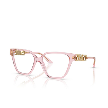 Versace VE3358B Korrektionsbrillen 5472 transparent pink - Dreiviertelansicht
