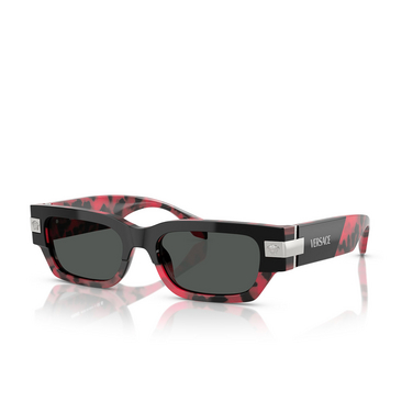 Lunettes de soleil Versace VE4465 545787 top black / red havana - Vue trois quarts