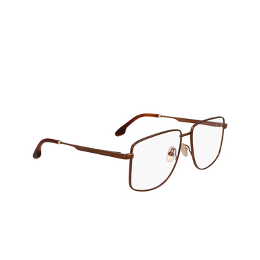 Victoria Beckham VB2136 Eyeglasses 730 amber gold - three-quarters view