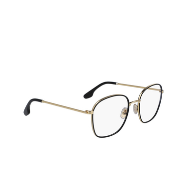 Lunettes de vue Victoria Beckham VB232 011 black / gold - Vue trois quarts