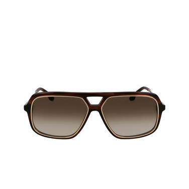 Lunettes de soleil Victoria Beckham VB246S 227 brown horn - Vue de face