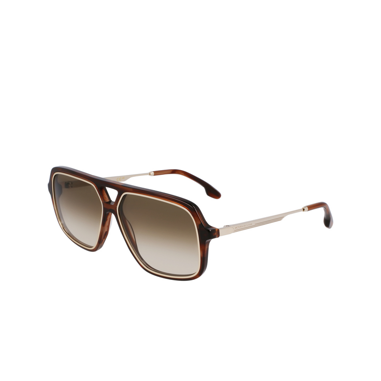 Lunettes de soleil Victoria Beckham VB246S 227 brown horn - 3/4