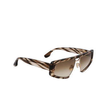 Victoria Beckham VB247S Sunglasses 318 striped khaki - three-quarters view