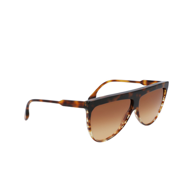 Victoria Beckham VB619S Sunglasses 211 striped dark havana - three-quarters view