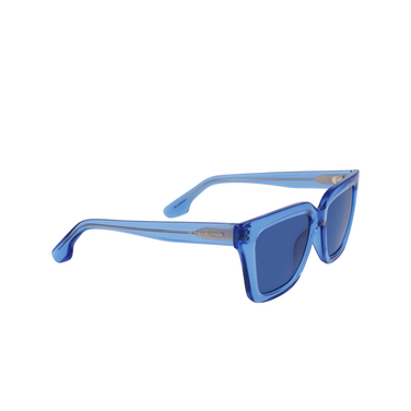 Victoria Beckham VB644S Sunglasses 320 teal blue - three-quarters view