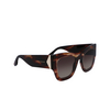 Lunettes de soleil Victoria Beckham VB652S 227 dark brown horn - Vignette du produit 2/4