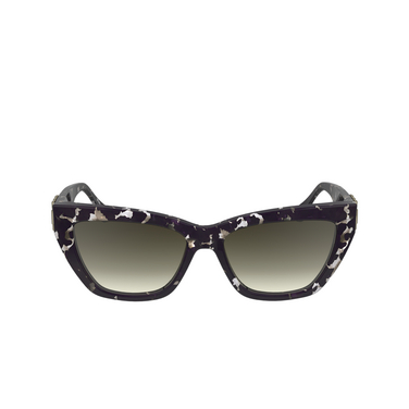 Lunettes de soleil Victoria Beckham VB668S 010 black havana - Vue de face