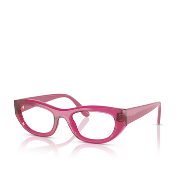 Occhiali da vista Vogue 1984C 2987 transparent fuchsia - tre quarti