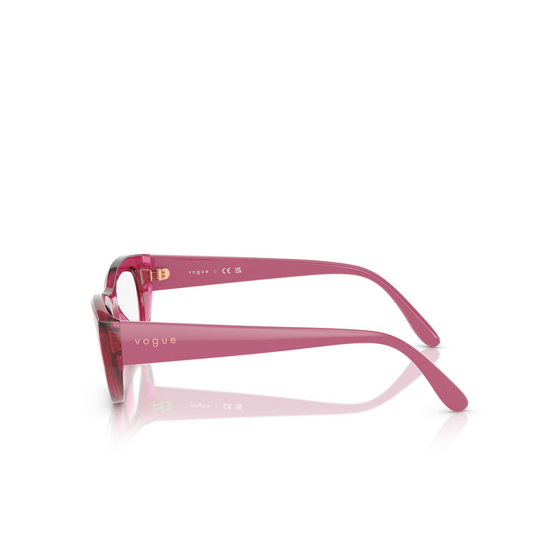 Lunettes de vue Vogue 1984C 2987 transparent fuchsia - 3/4