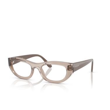 Occhiali da vista Vogue 1984C 3181 transparent light brown - tre quarti