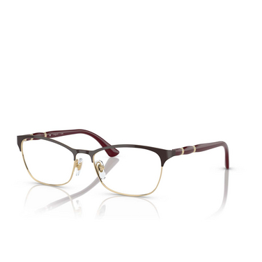 Lunettes de vue Vogue VO3987B 986 top bordeaux / pale gold - Vue trois quarts