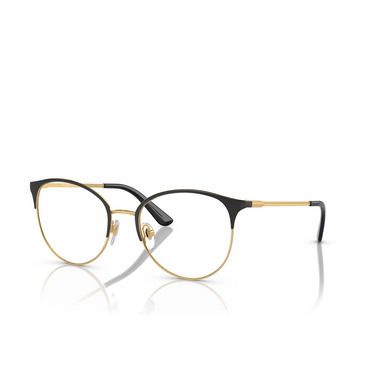 Vogue VO4108 Eyeglasses 280 top black / gold - three-quarters view