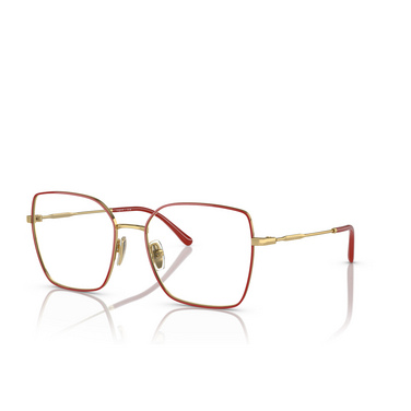 Vogue VO4274 Eyeglasses 280 top red / gold - three-quarters view