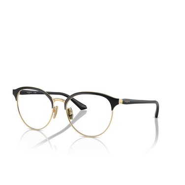 Vogue VO4305 Eyeglasses 352 top black / pale gold - three-quarters view