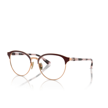 Vogue VO4305 Eyeglasses 5170 top bordeaux / rose gold - three-quarters view