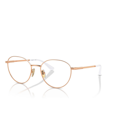 Vogue VO4306 Eyeglasses 5152 rose gold / top white - three-quarters view