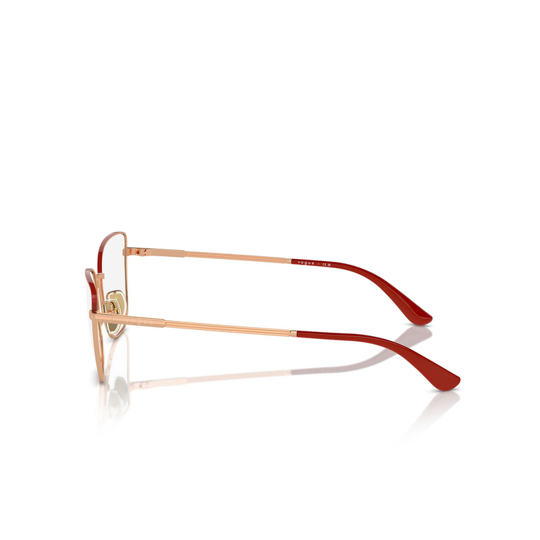 Vogue VO4307 Eyeglasses 5152 rose gold / top red - 3/4