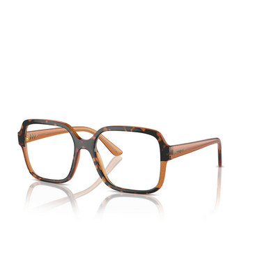 Vogue VO5555 Eyeglasses 3134 havana / transparent brown glitter - three-quarters view