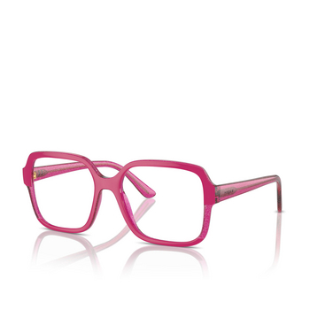 Vogue VO5555 Eyeglasses 3135 cherry / transparent fuchsia glitter - three-quarters view