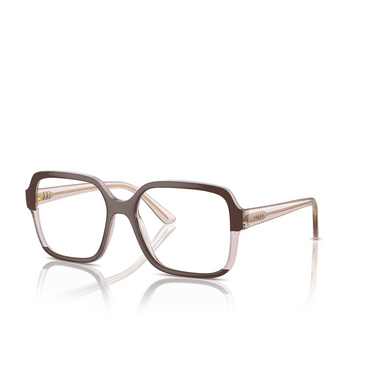 Vogue VO5555 Eyeglasses 3136 brown / transparent rose glitter - three-quarters view