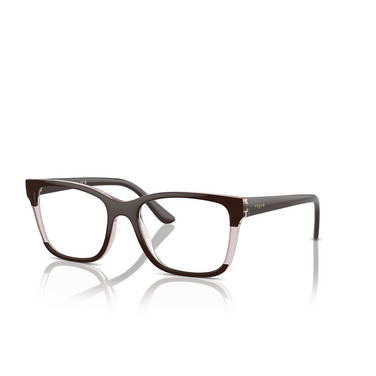 Vogue VO5556 Eyeglasses 3136 brown / transparent rose glitter - three-quarters view