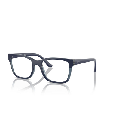 Vogue VO5556 Eyeglasses 3141 blue / transparent blue glitter - three-quarters view