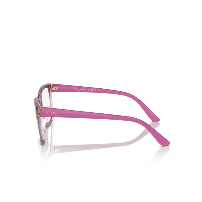 Vogue VO5556 Eyeglasses 3142 fuchsia / transparent pink glitter - 3/4