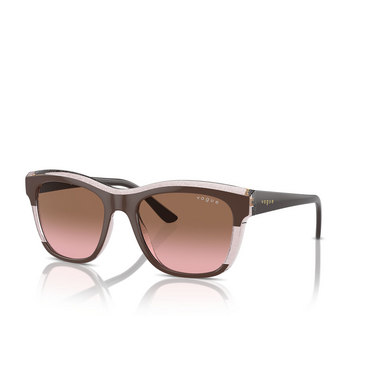 Vogue VO5557S Sunglasses 313614 brown / transparent rose glitter - three-quarters view