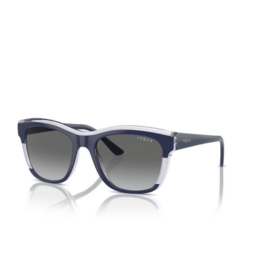 Vogue VO5557S Sunglasses 313711 blue / transparent lilac glitter - three-quarters view