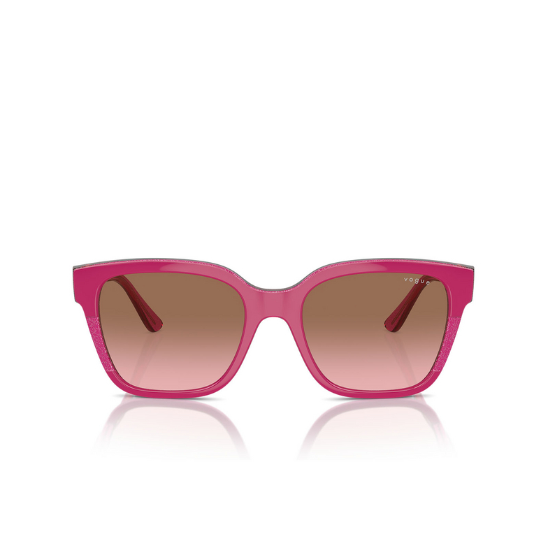 Gafas de sol Vogue VO5558S 313514 cherry / transparent fuchsia glitter - 1/4