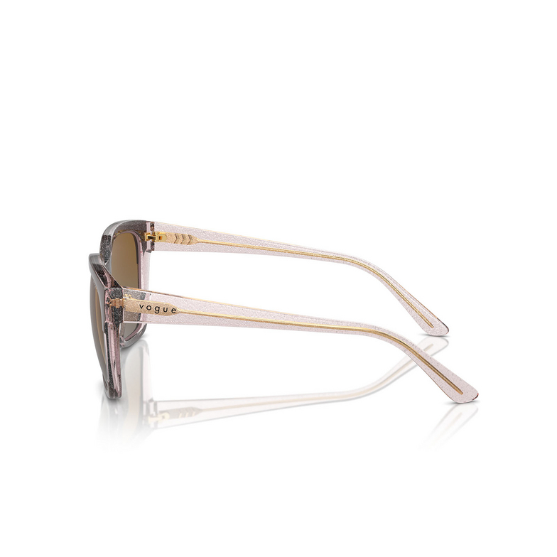 Gafas de sol Vogue VO5558S 3136T5 brown / transparent rose glitter - 3/4