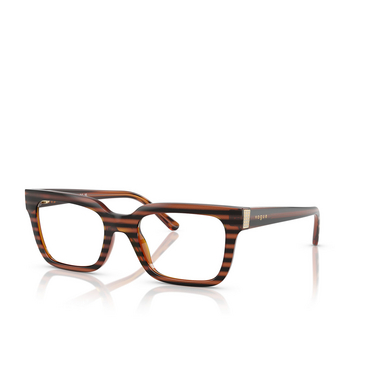 Vogue VO5611B Eyeglasses 2571 striped brown havana - three-quarters view