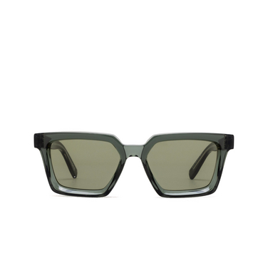 Gafas de sol Zegna EZ0214 98N shiny dark green / dark green / monocolor - Vista delantera