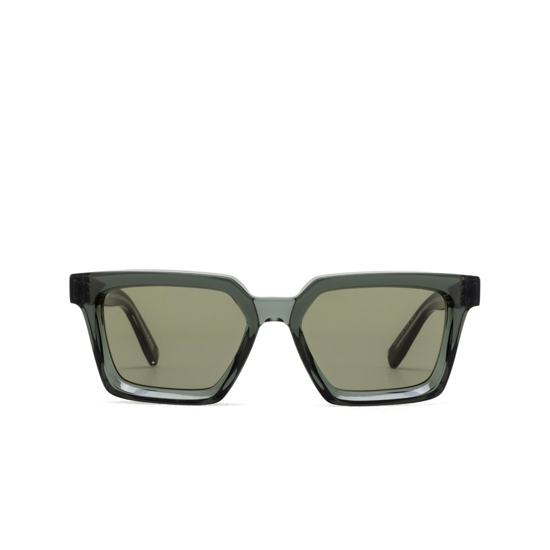 Lunettes de soleil Zegna EZ0214 98N shiny dark green / dark green / monocolor - 1/3