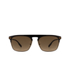 Lunettes de soleil Zegna EZ0216-H 48F shiny dark bronze / dark havana - Vignette du produit 1/3