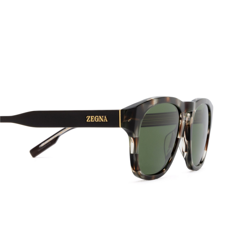 Zegna EZ0221 Sunglasses 50N shiny dark brown - 3/3