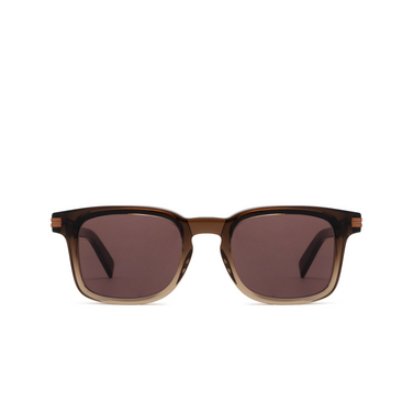 Zegna EZ0230 Sunglasses 50E light brown / gradient / shiny dark brown - front view